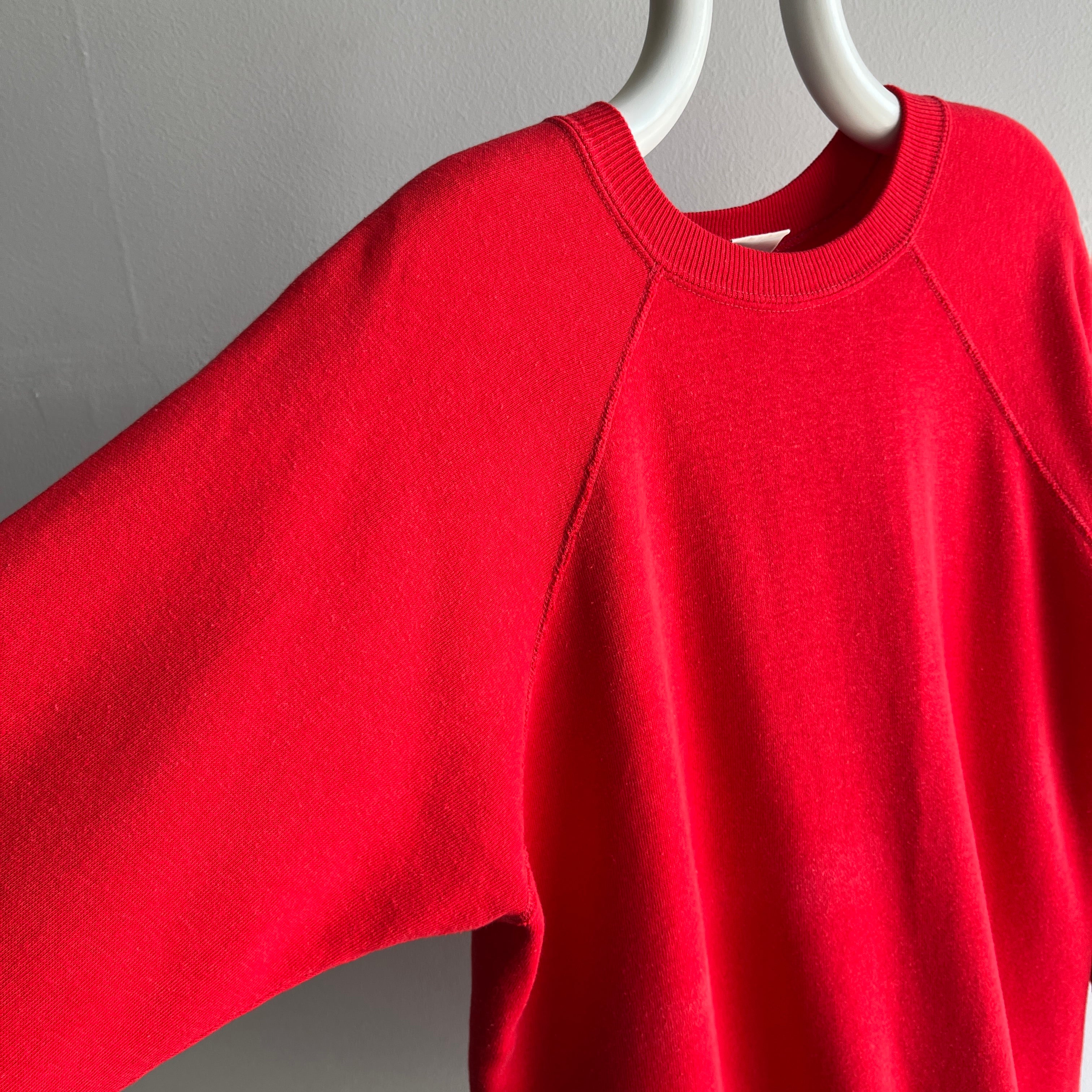 1980s Super Soft Red Sweatshirt Dress by Bassett Walker