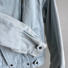 1990s Cotton Lined Biker Denim Jacket - Personal Collection