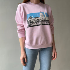 1980s Washington DC Stained Pink Sweatshirt