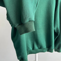 1980s Dark Green Sweatshirt with a Slight Sheen