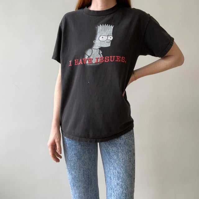 2001 Bart Simpson I Have Issues T shirt