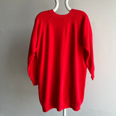 1980s Super Soft Red Sweatshirt Dress by Bassett Walker