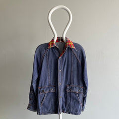 1970s Super Slouchy Lightweight Denim Cotton Chore Coat