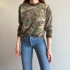 1980s Real Trees Long Sleeve Pocket Camo T-Shirt