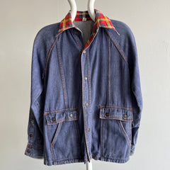 1970s Super Slouchy Lightweight Denim Cotton Chore Coat