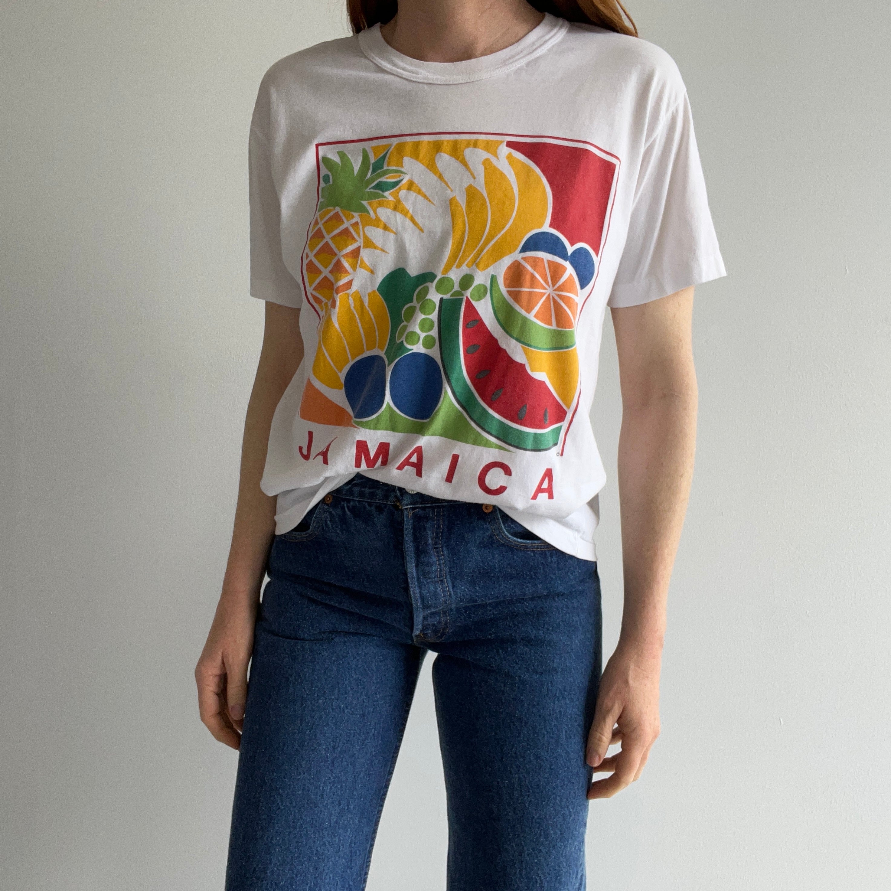 1980s Made in Jamaica, Jamaica Tourist T-Shirt - Side Seam