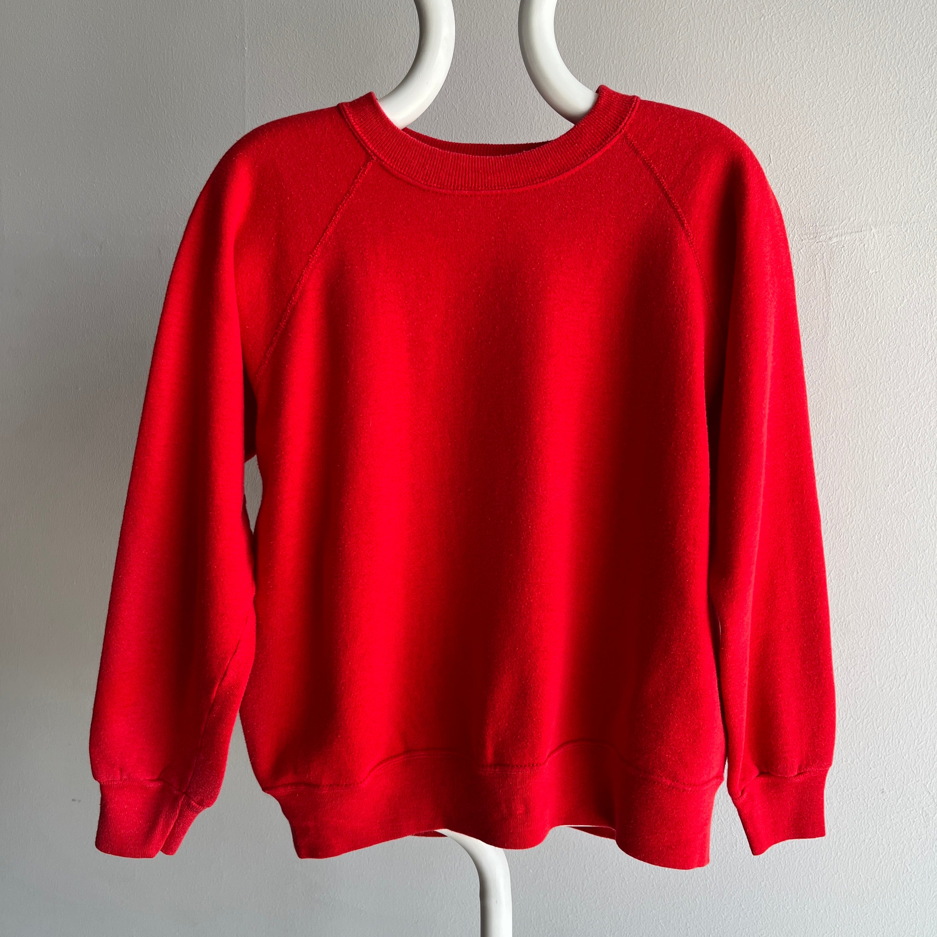 1980s Blank Red Raglan