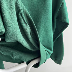 1980s Dark Green Sweatshirt with a Slight Sheen