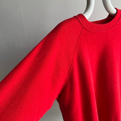 1980s Blank Red Raglan