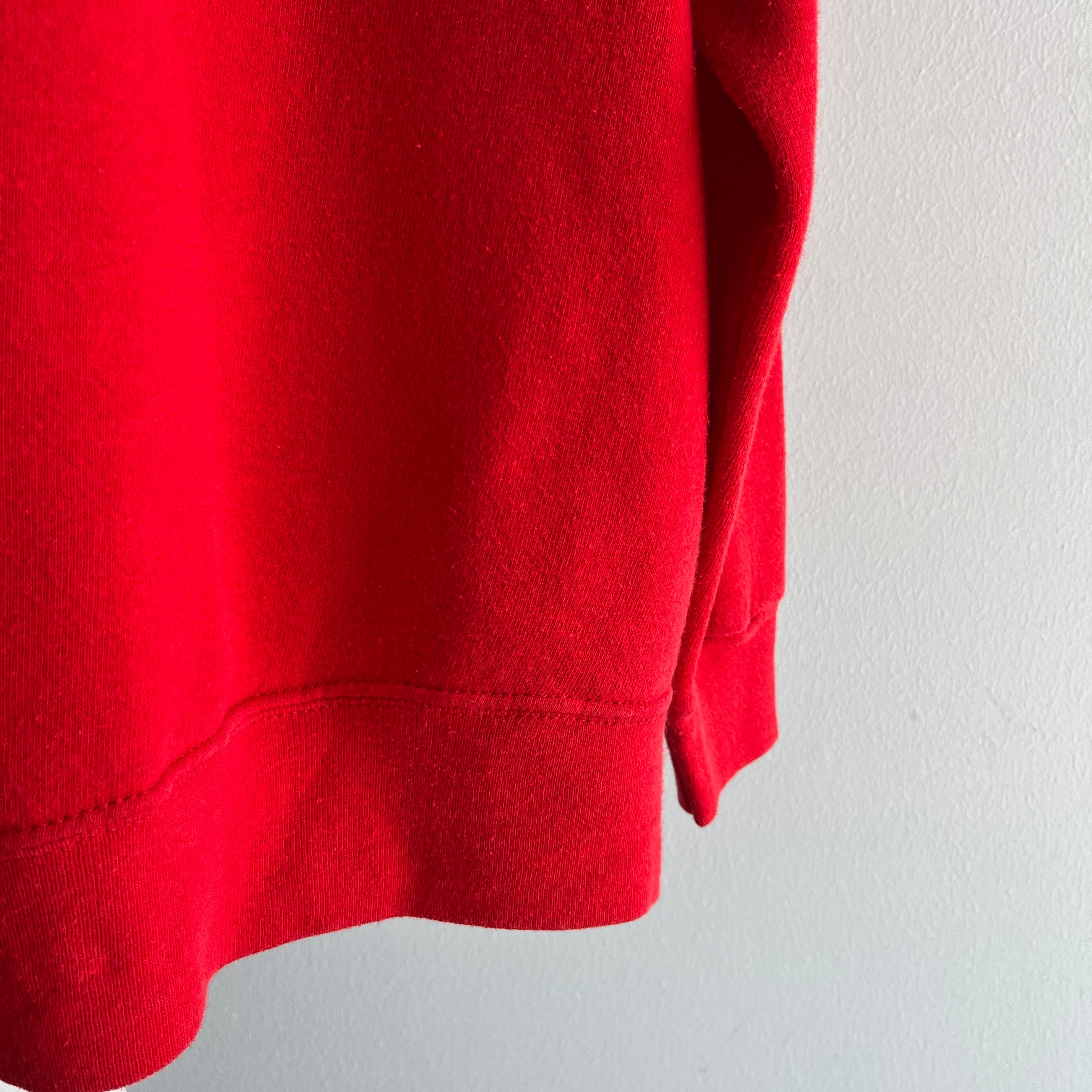 1980s Blank Red Raglan