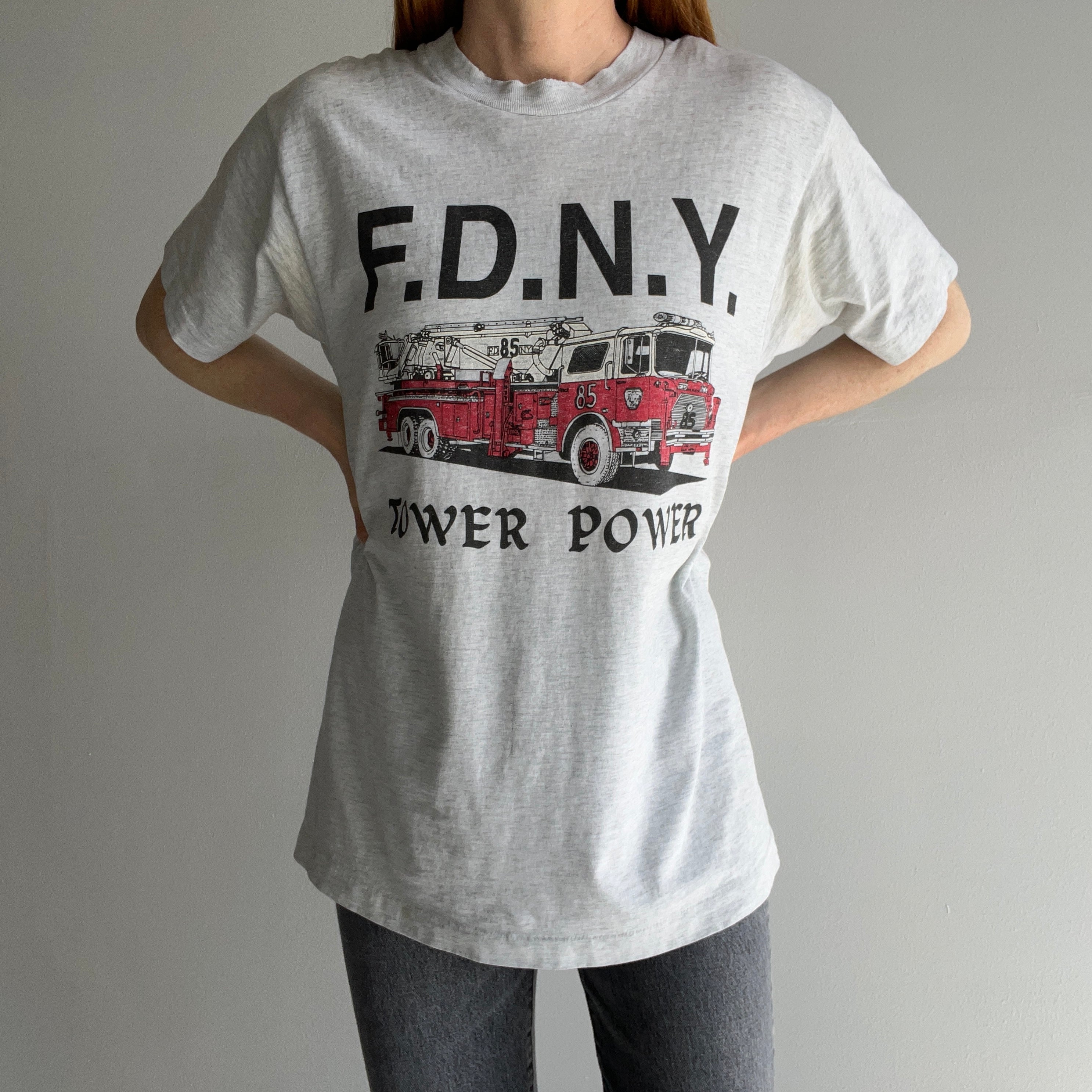 1980/90s FDNY Thinned Out and Thrashed T-Shirt by Screen Stars