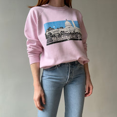 1980s Washington DC Stained Pink Sweatshirt