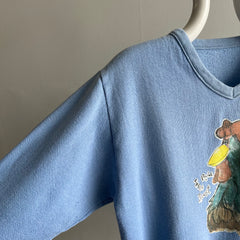 1970s I Rule The Roost(er) V-Neck Sweatshirt