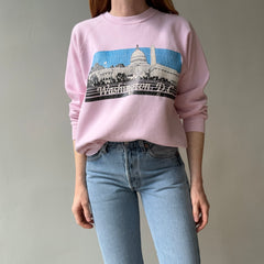 1980s Washington DC Stained Pink Sweatshirt