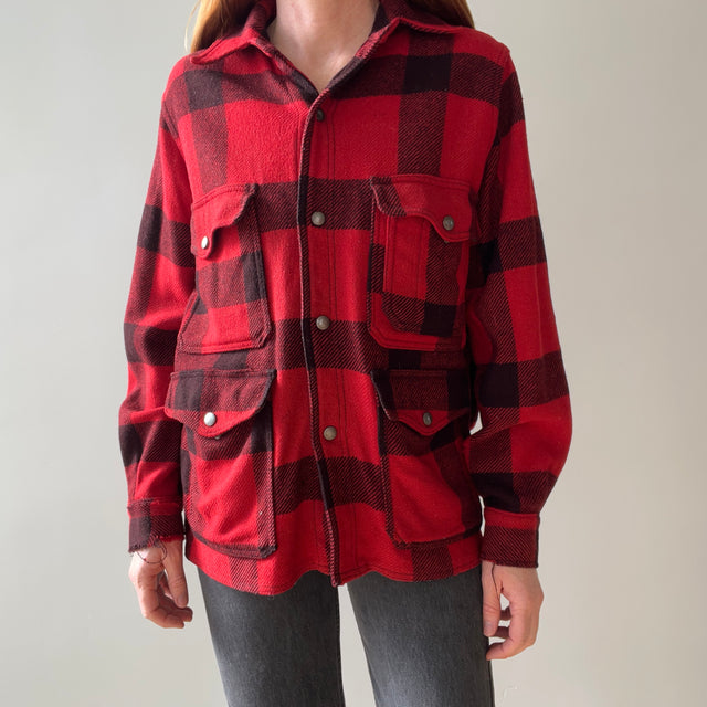 1970s Wool Buffalo Plaid Hunting Jacket - Lighter weight - Trashed