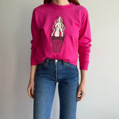 1980s Soft Serve Ice Cream Long Sleeve T-Shirt by Bantam - USA Made