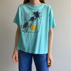 1987 St. Thomas Slouchy Tourist T-Shirt with Rad Staining