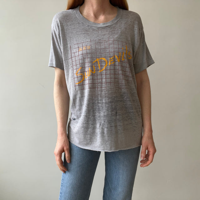 1970s ASU Sun Devils Paper Thin T-Shirt