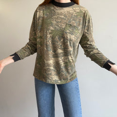 1980s Real Trees Long Sleeve Pocket Camo T-Shirt