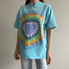 1980s Heavyweight Cotton Tie Dye Cut Neck T-Shirt