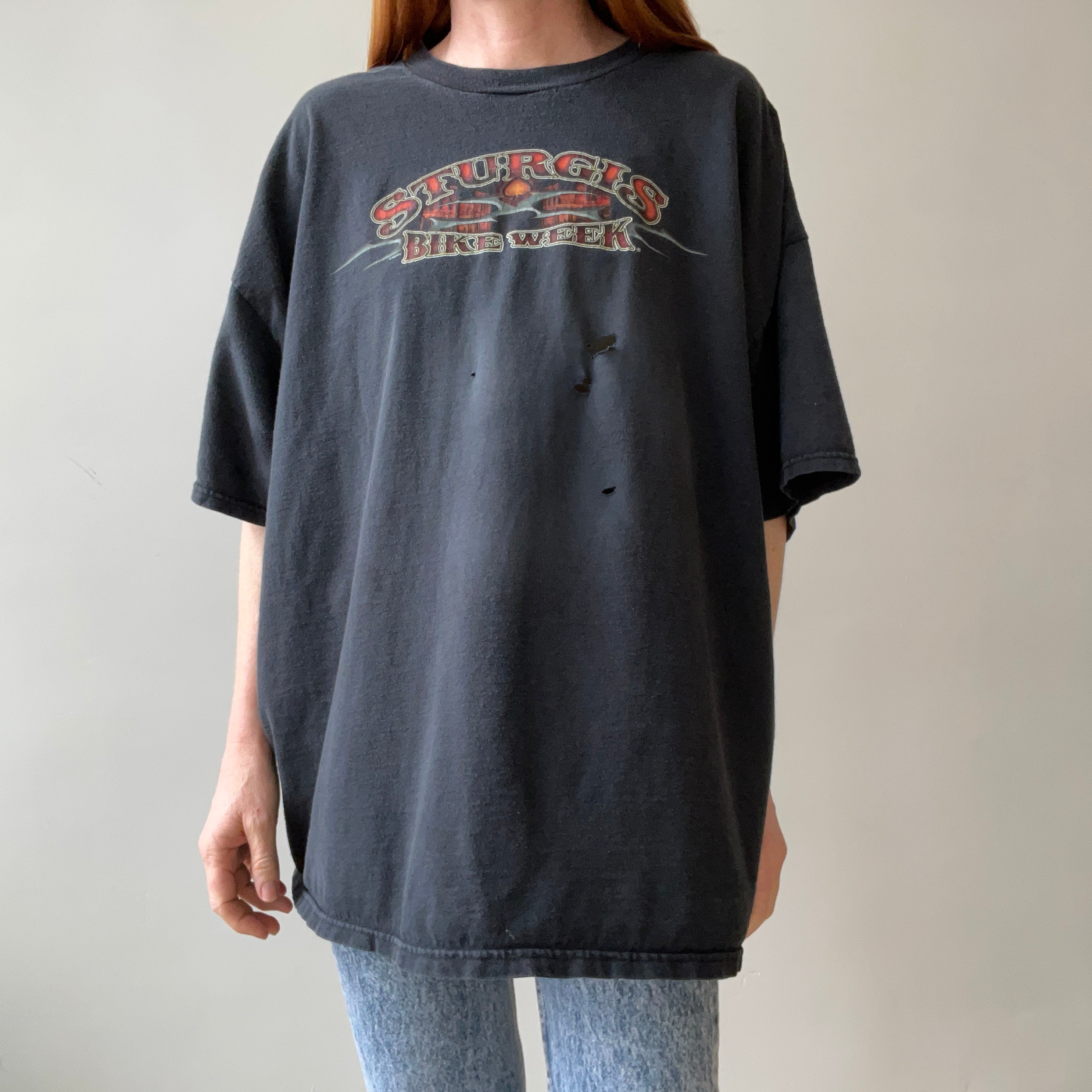 2005 Thrashed Sturgis Bike Week South Dakota T Shirt