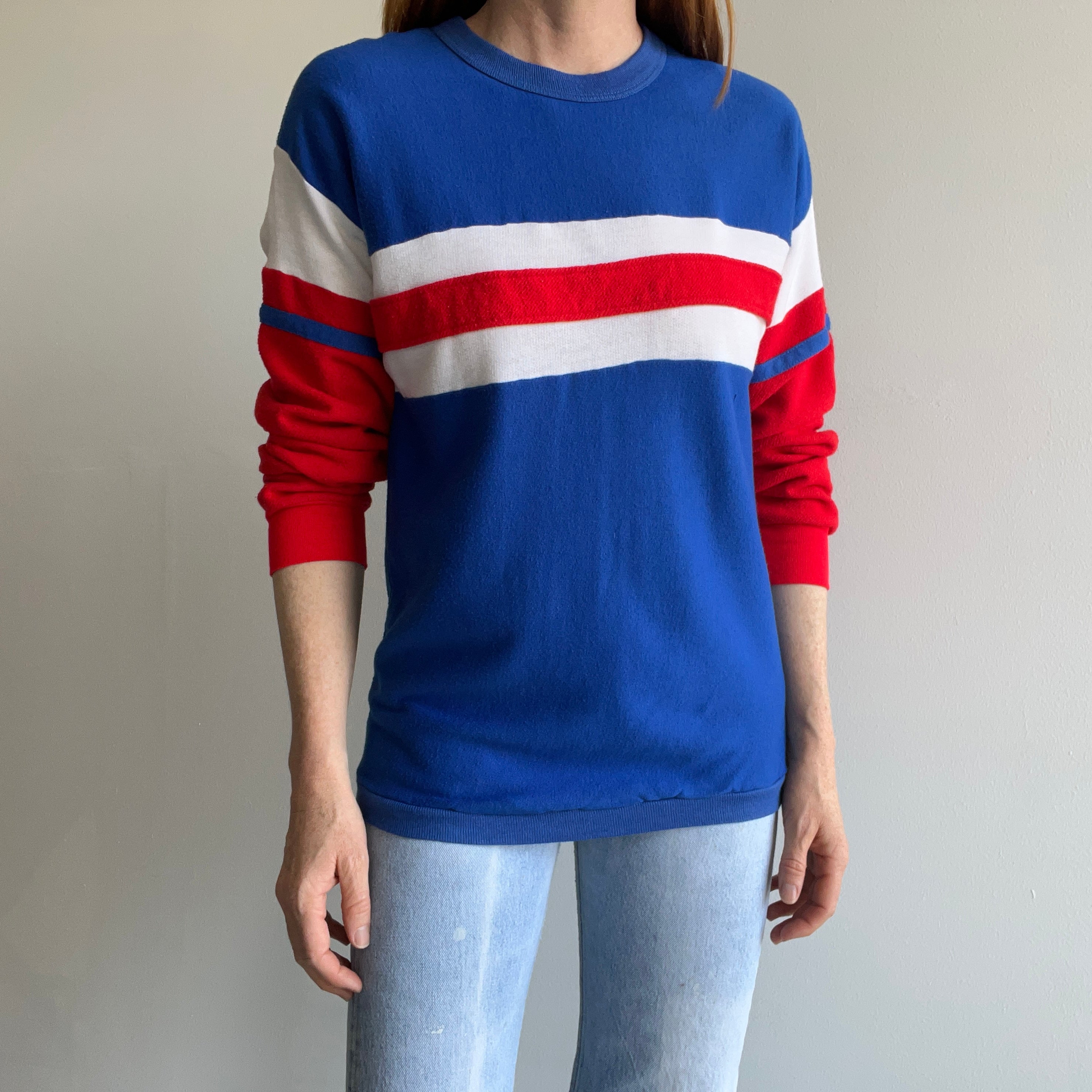 1980s Red, White and Blue Sweatshirt