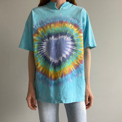 1980s Heavyweight Cotton Tie Dye Cut Neck T-Shirt