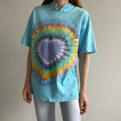 1980s Heavyweight Cotton Tie Dye Cut Neck T-Shirt