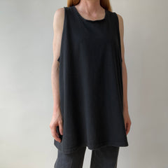 1990s Blank Black Tank Top - XXL