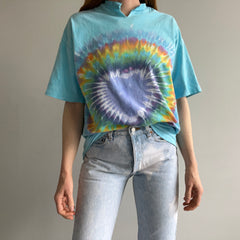 1980s Heavyweight Cotton Tie Dye Cut Neck T-Shirt