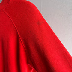 1980s Lovely Red Raglan with Cozy Left to Give