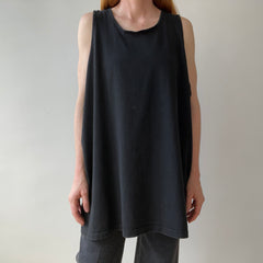 1990s Blank Black Tank Top - XXL