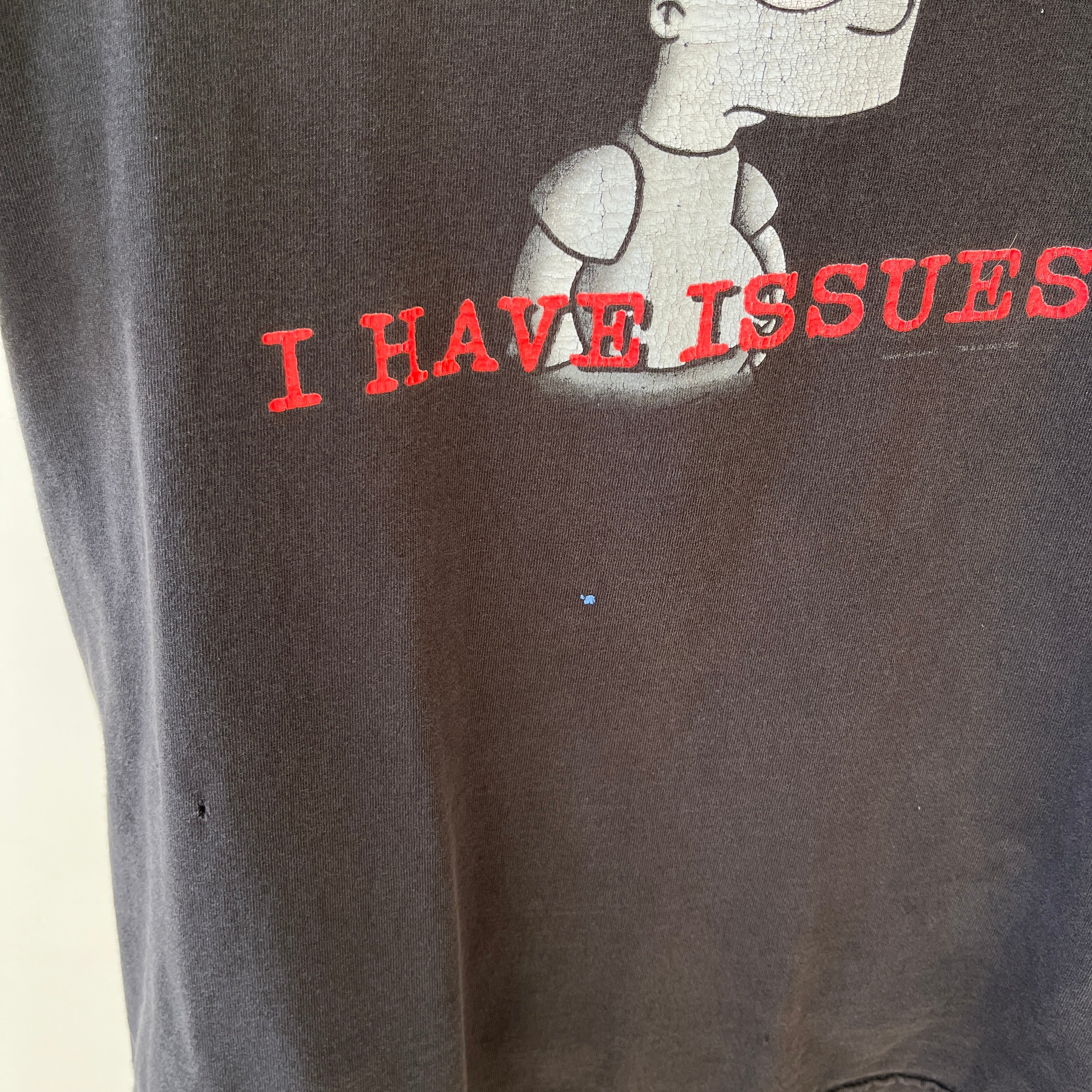 2001 Bart Simpson I Have Issues T shirt