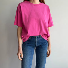 1980s HHW Blank Bubblegum Pink Boxy Cotton T-shirt