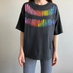 1980s Boxy Slashed Colorful T-Shirt