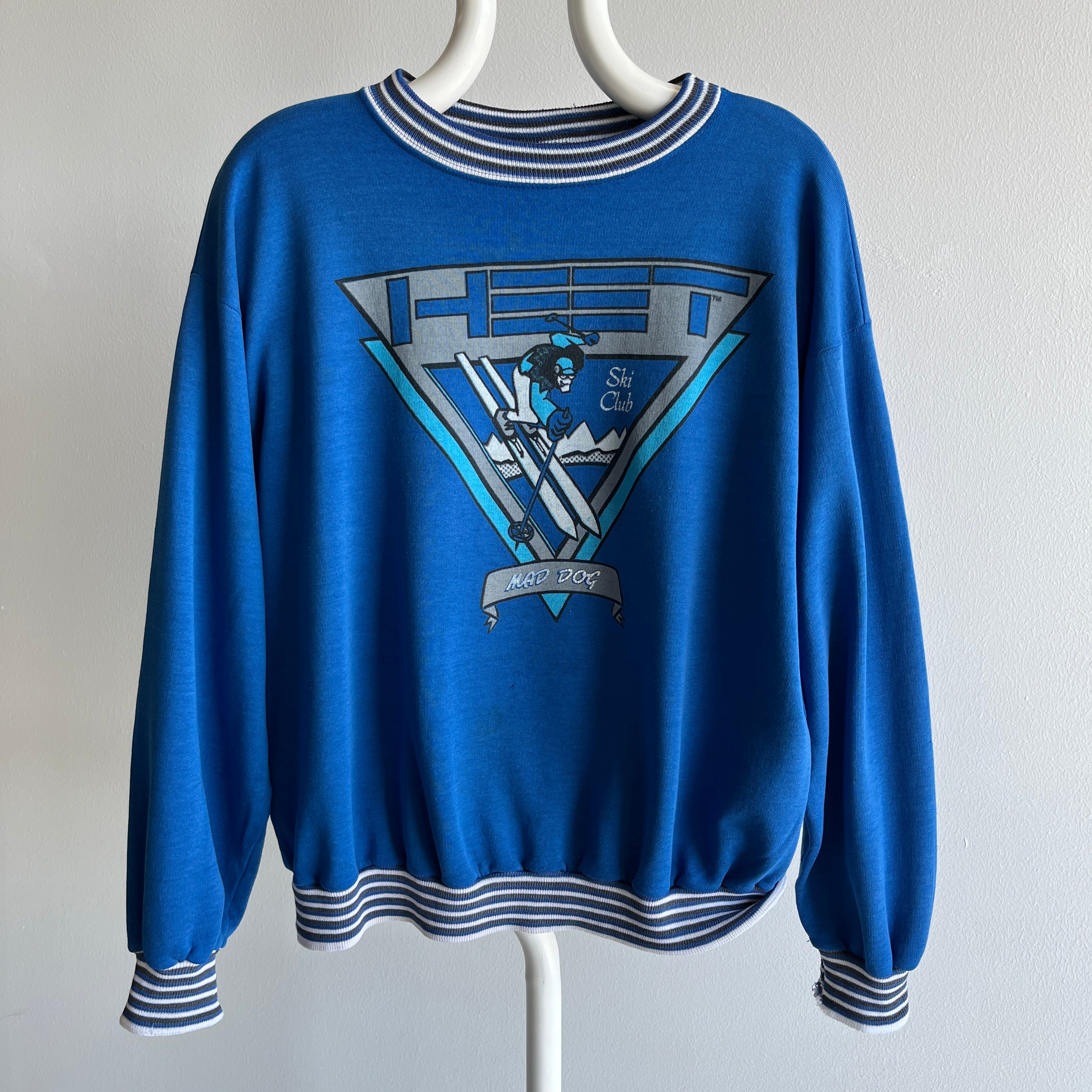 1980s Mad Dog Ski Club Rad Thinned Out Sweatshirt