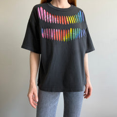 1980s Boxy Slashed Colorful T-Shirt