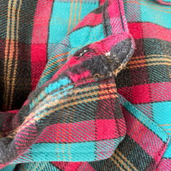 1990s Larger Relaxed Fit Osh Kosh Cotton Cowboy Flannel Jacket (?)