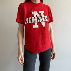 1980s Shredded Beat Up Paperthin Nebraska Cornhuskers T-Shirt