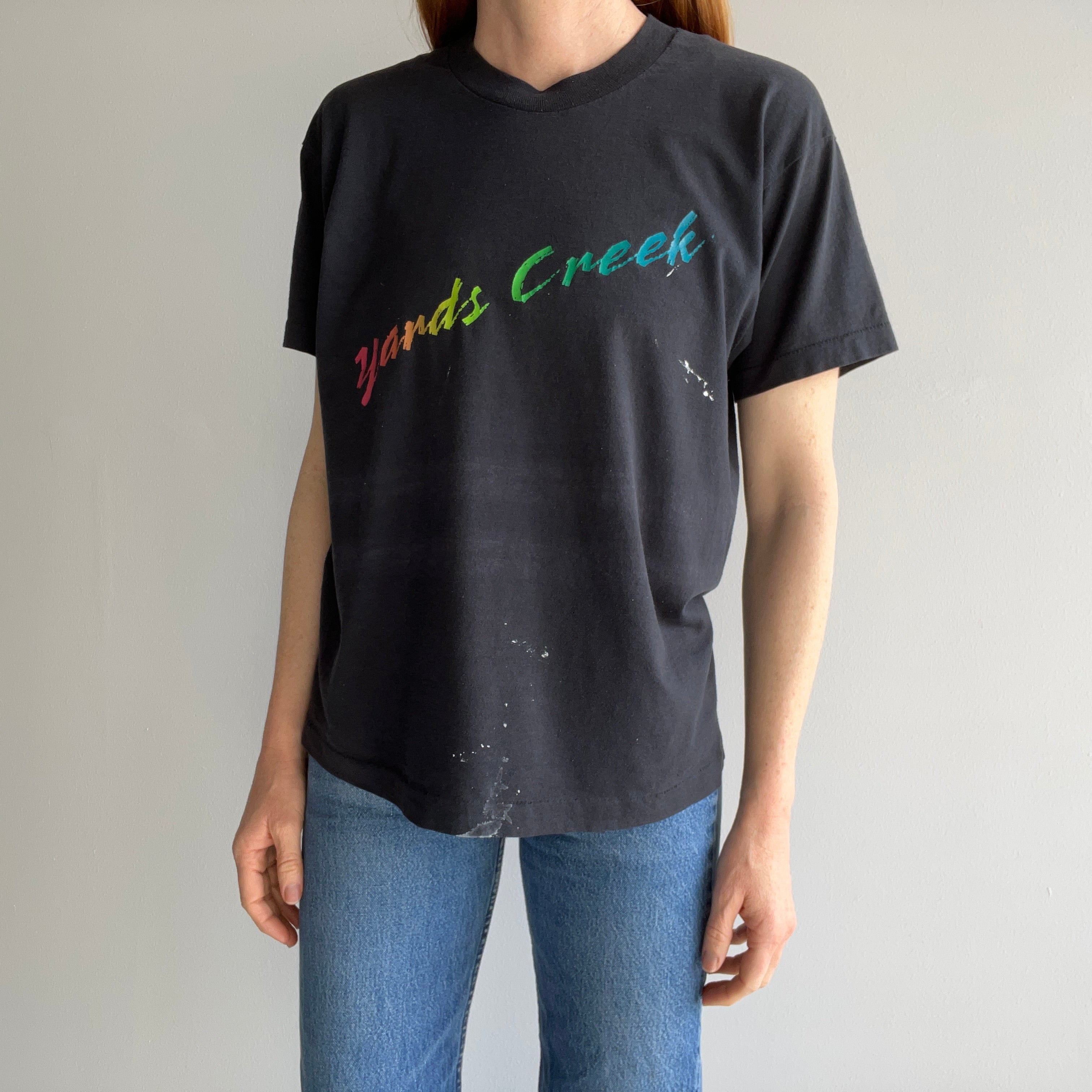 1980s Yards Creek, New Jersey Paint Stained T-Shirt