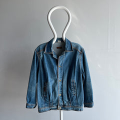 1980s Gitano Pleated Lightweight Denim Jean Jacket