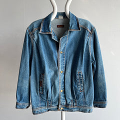 1980s Gitano Pleated Lightweight Denim Jean Jacket