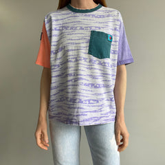 1990s Nike Aqua Gear Color Block Pocket T-Shirt