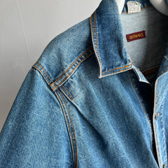 1980s Gitano Pleated Lightweight Denim Jean Jacket