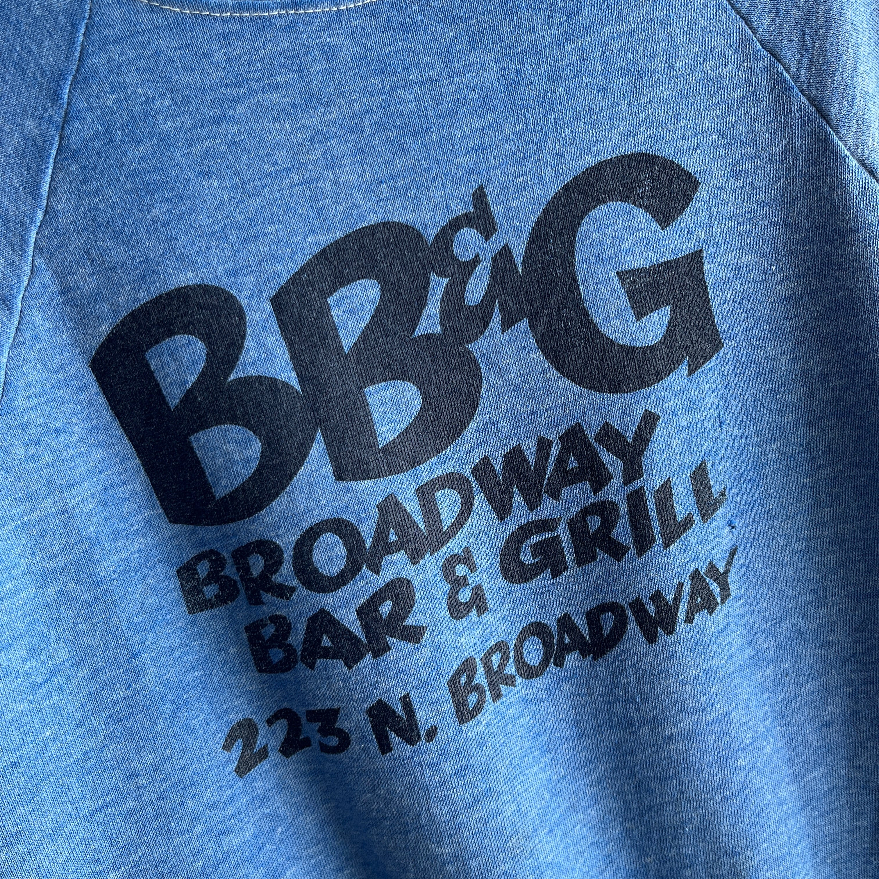 1970s !!! FOTL !!! BB&G Broadway Bar and Grill, NY Sweatshirt