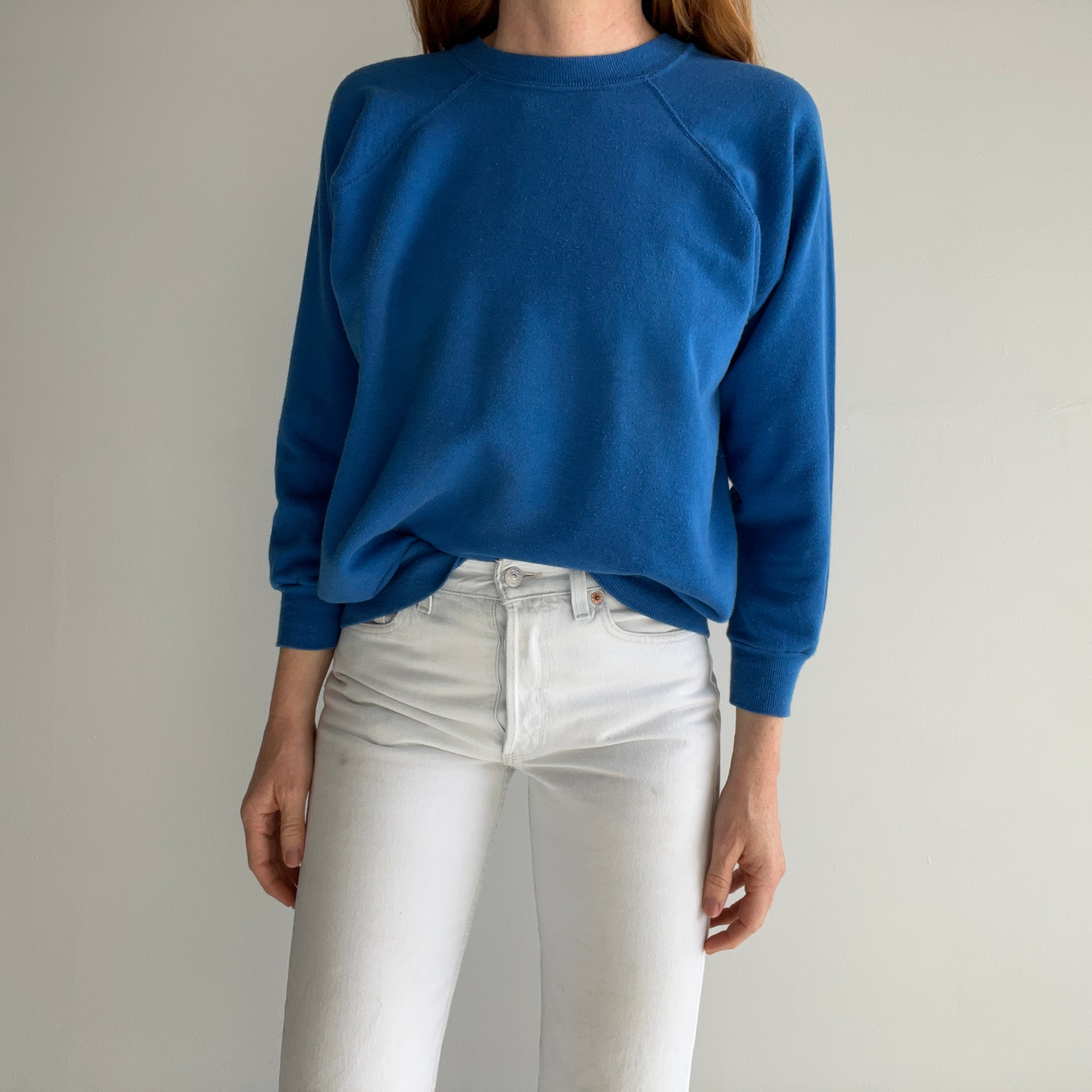 1980s Blank Blue Raglan for *Your* Capsule Collection