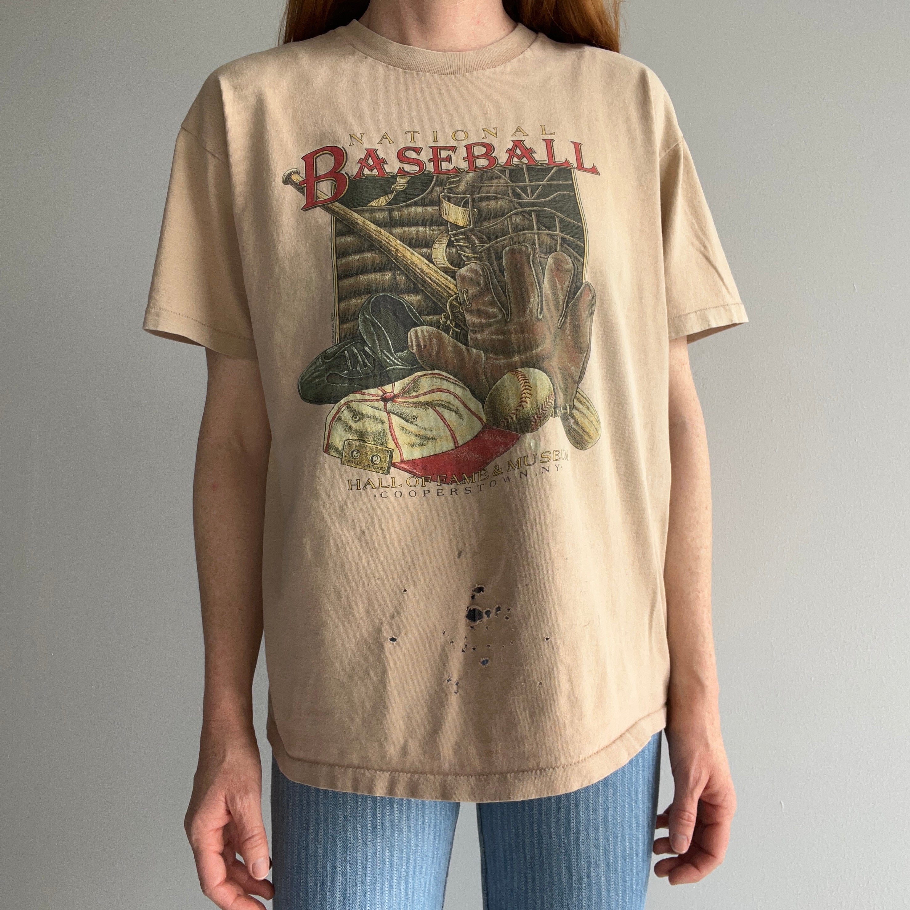 1997 National Baseball Hall of Fame Museum Tattered T-Shirt