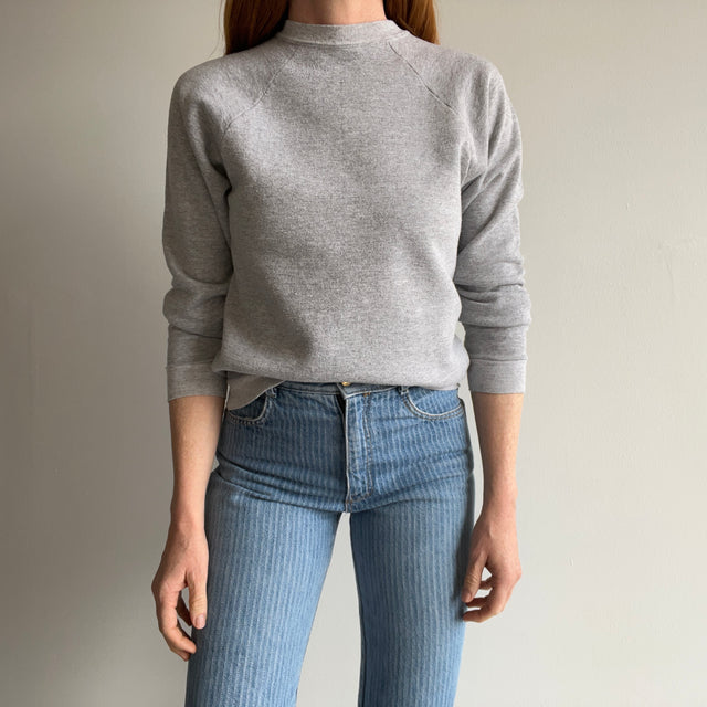 1990s Smaller Hanes Blank Gray Sweatshirt