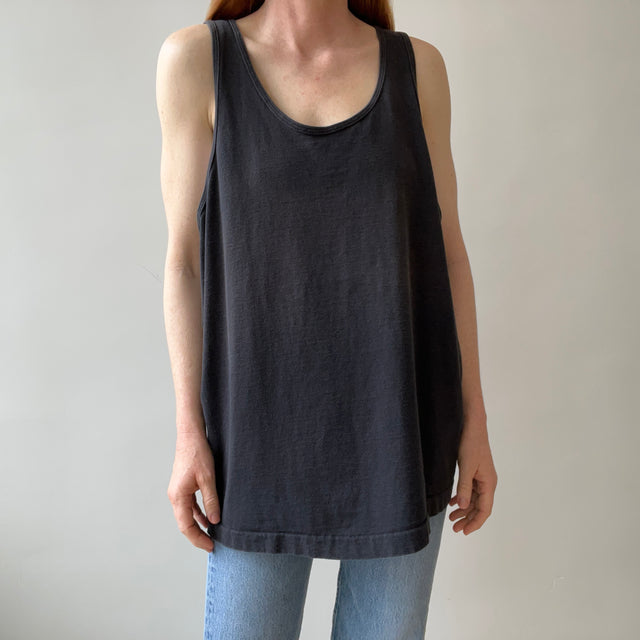 1990s Blank Black Tank Top