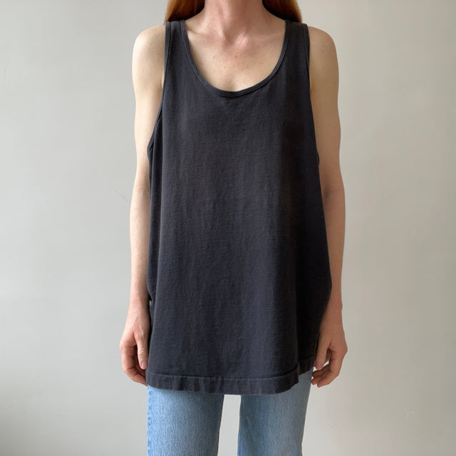 1990s Blank Black Tank Top